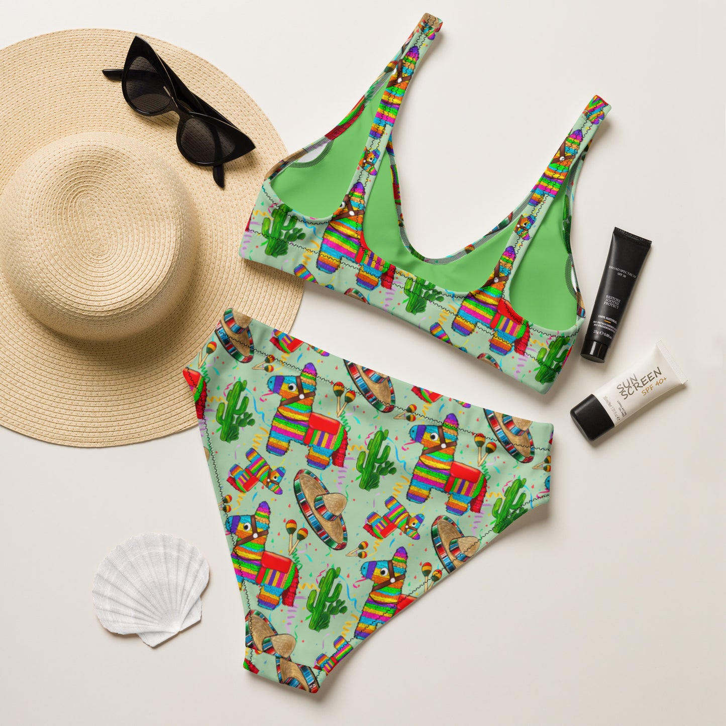 Yeehaw Cinco De Mayo Bikini - #bk, cactus, cinco, cinco de mayo, mayo, serape, swim, swim suit, swim wear, swimming, western - - Baha Ranch Western Wear