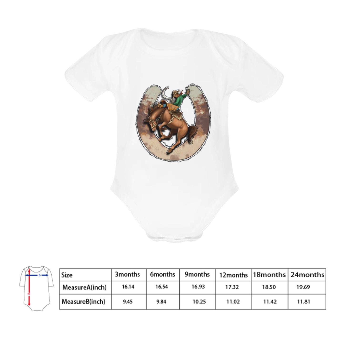 Rodeo Cowboy Little Bitty Onesie
