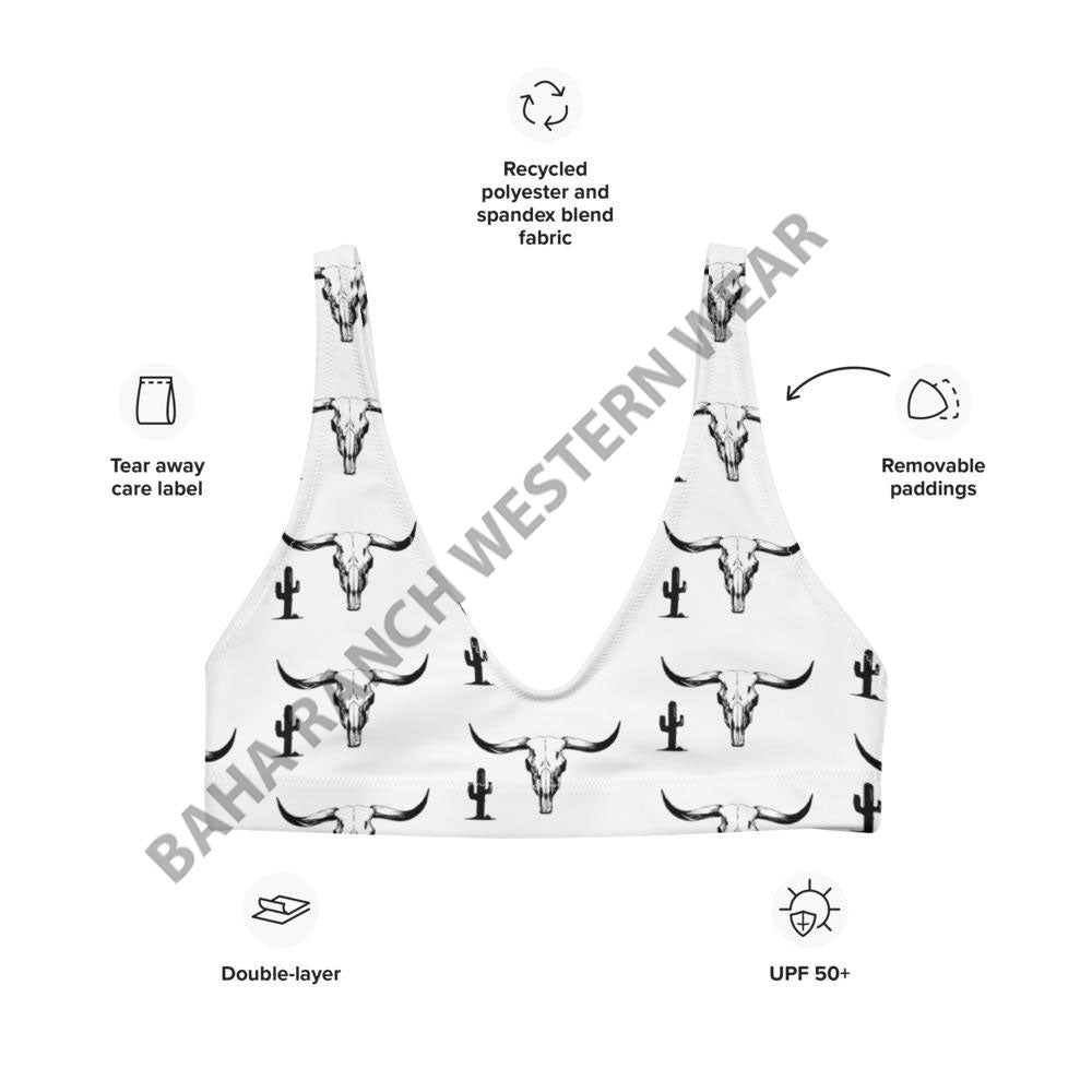 Yeehaw Bullhead Cactus Bikini Top - #bktop, #swimming, #swimmingsuit, #swimsuit, #swimwear, beach, beachwear, bikini, bikini swim suit, bikini swim wear, bikini top, bull, bull head, bull skull, bullhead, cactus, cactus print, cactus prints, swim, swim suit, swim suits, swim waer, swim wear, swim wera, swimming suit, swimming suits, swimmingsuits, swimsuits, swimsuts, swimwaer, white swim suit, white swimsuit - - Baha Ranch Western Wear