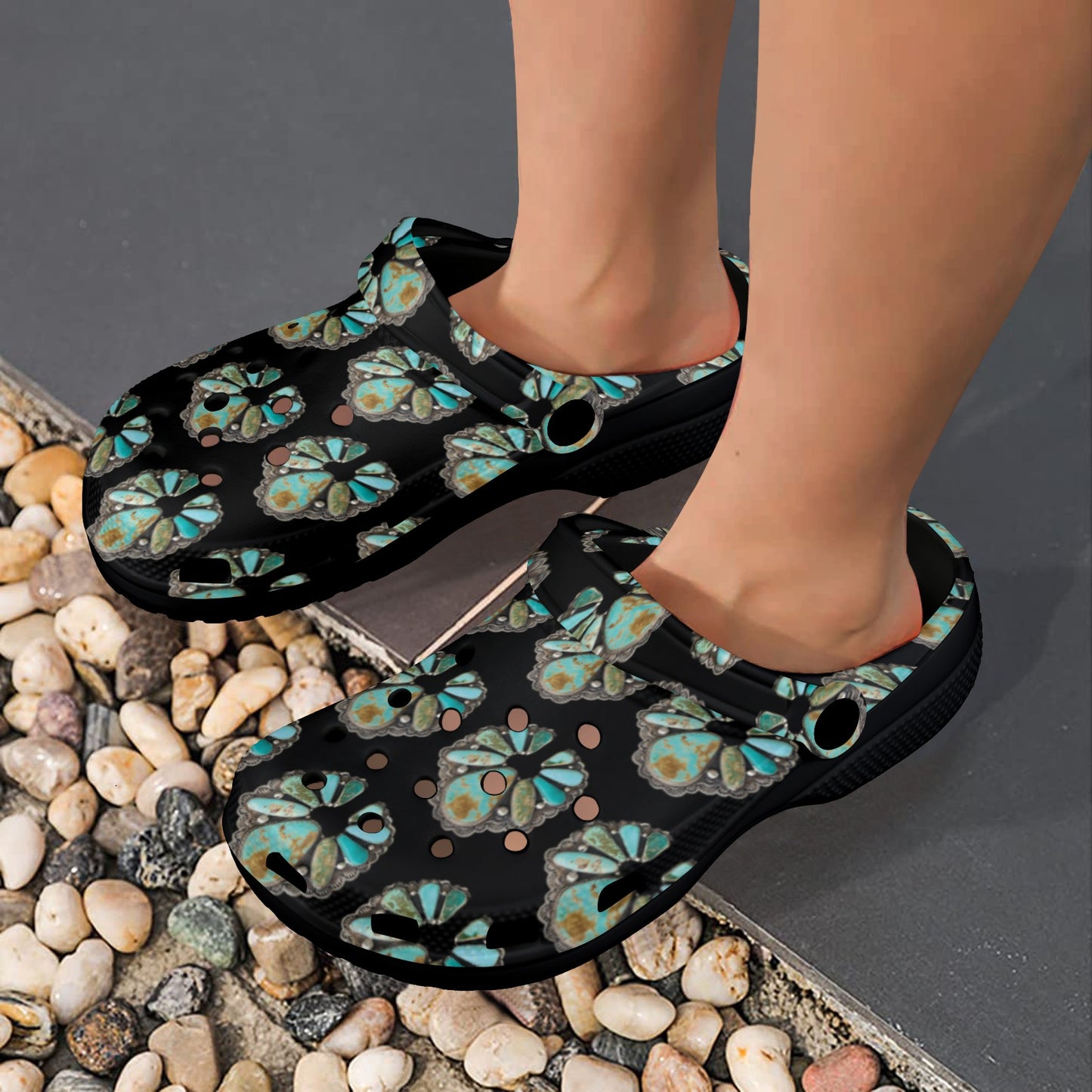 New Turquoise Naja Clog Shoes