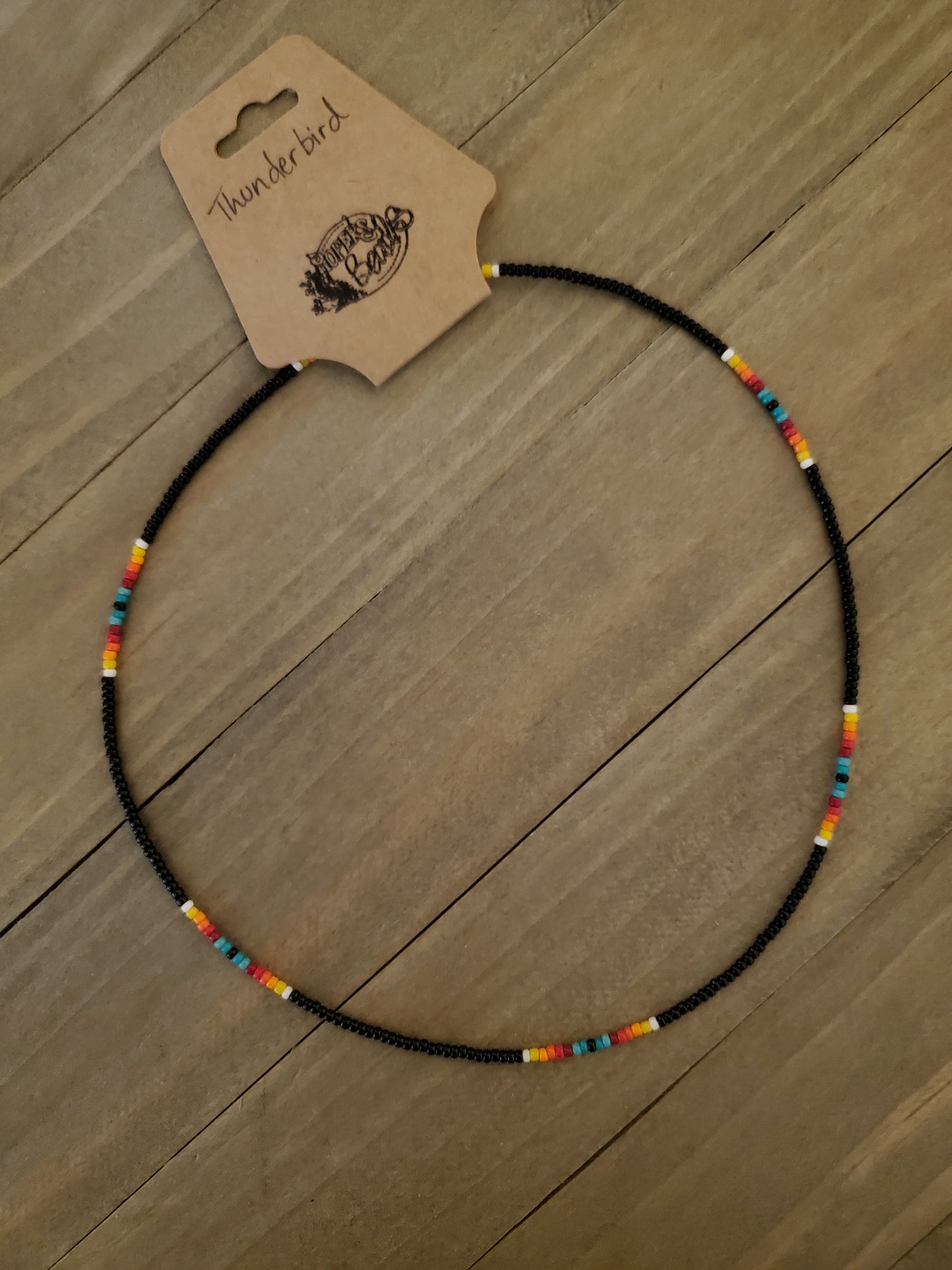 Thunderbird Necklace - beaded, beads, choker, hoops, jewelry, native, necklace, southwestern, southwestern jewelry, southwestern necklace - - Baha Ranch Western Wear