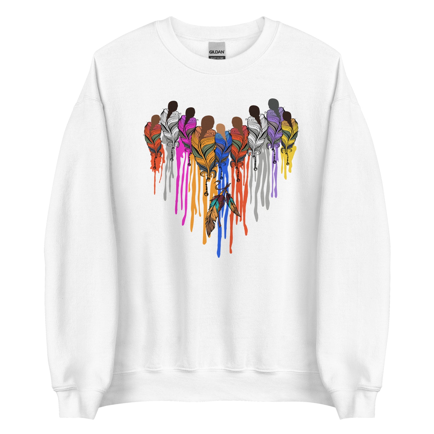 Native Heart Unisex Sweatshirt - native, native heart, sweatshirt - - Baha Ranch Western Wear