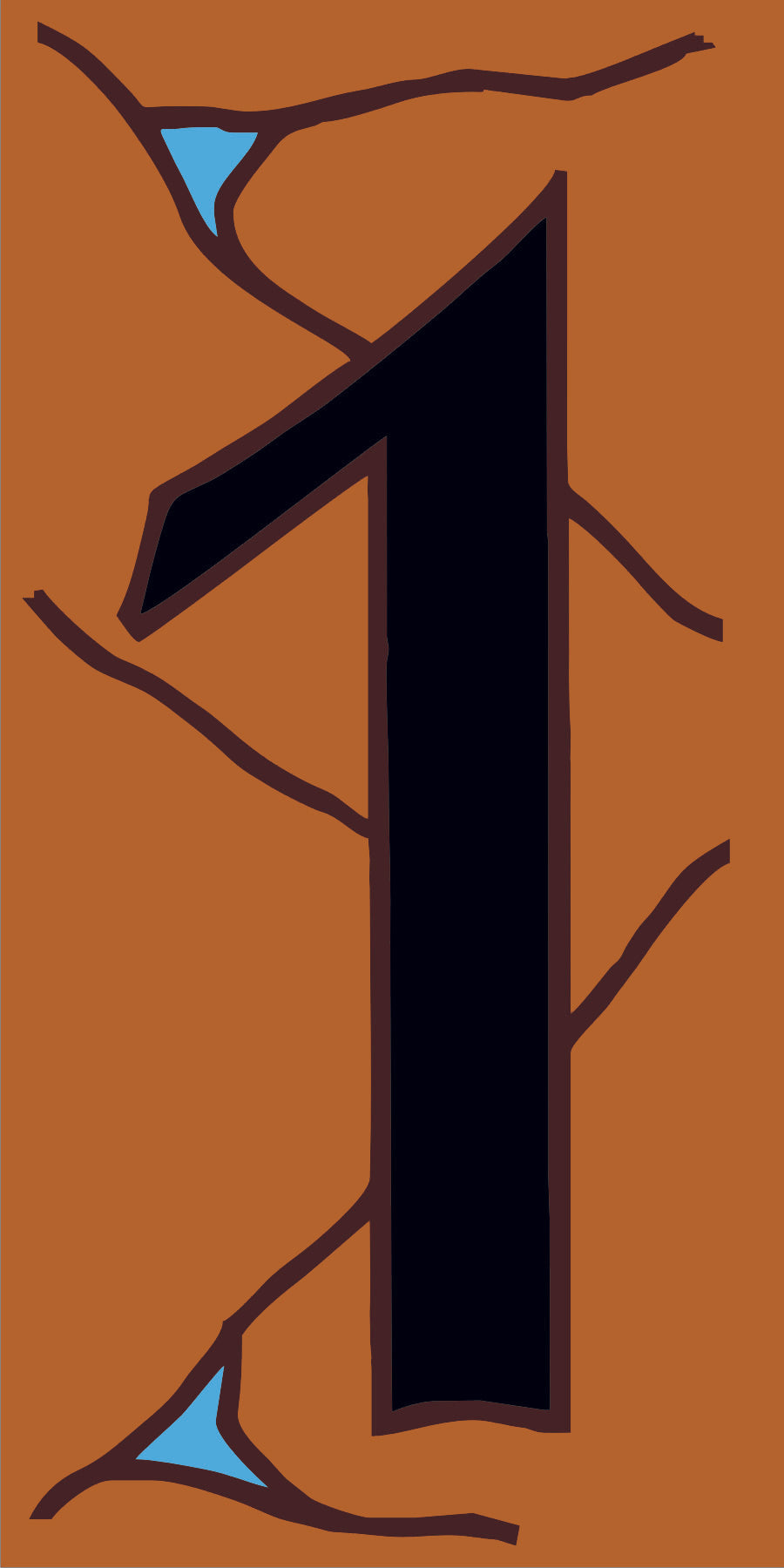 Adobe Terra Cotta Southwest House Number Tiles