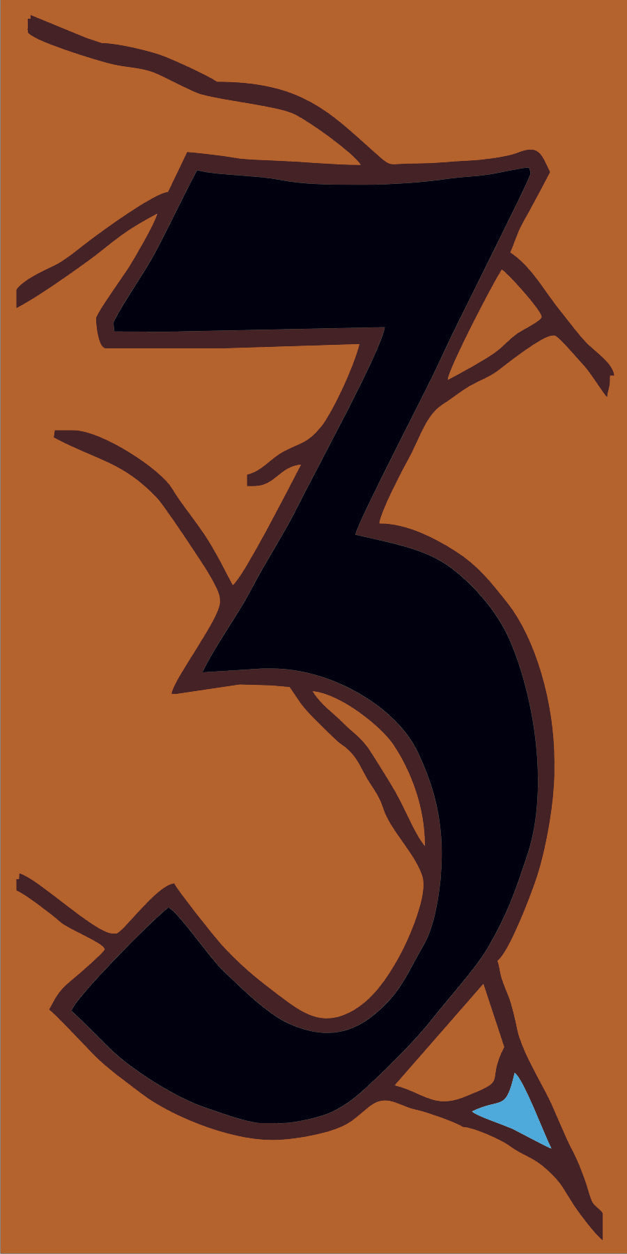 Adobe Terra Cotta Southwest House Number Tiles