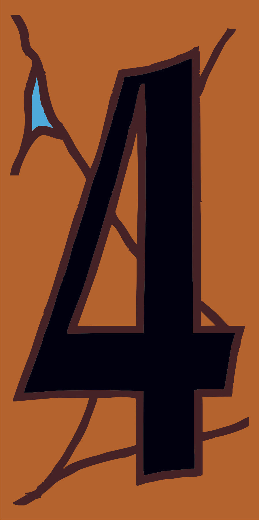 Adobe Terra Cotta Southwest House Number Tiles