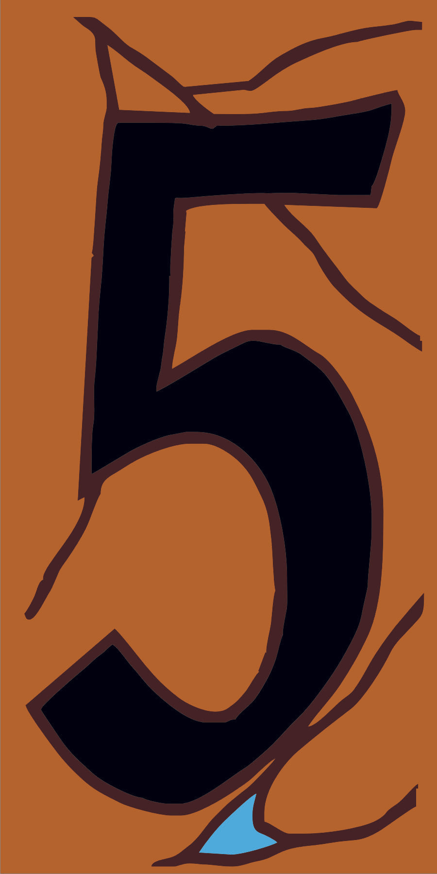 Adobe Terra Cotta Southwest House Number Tiles