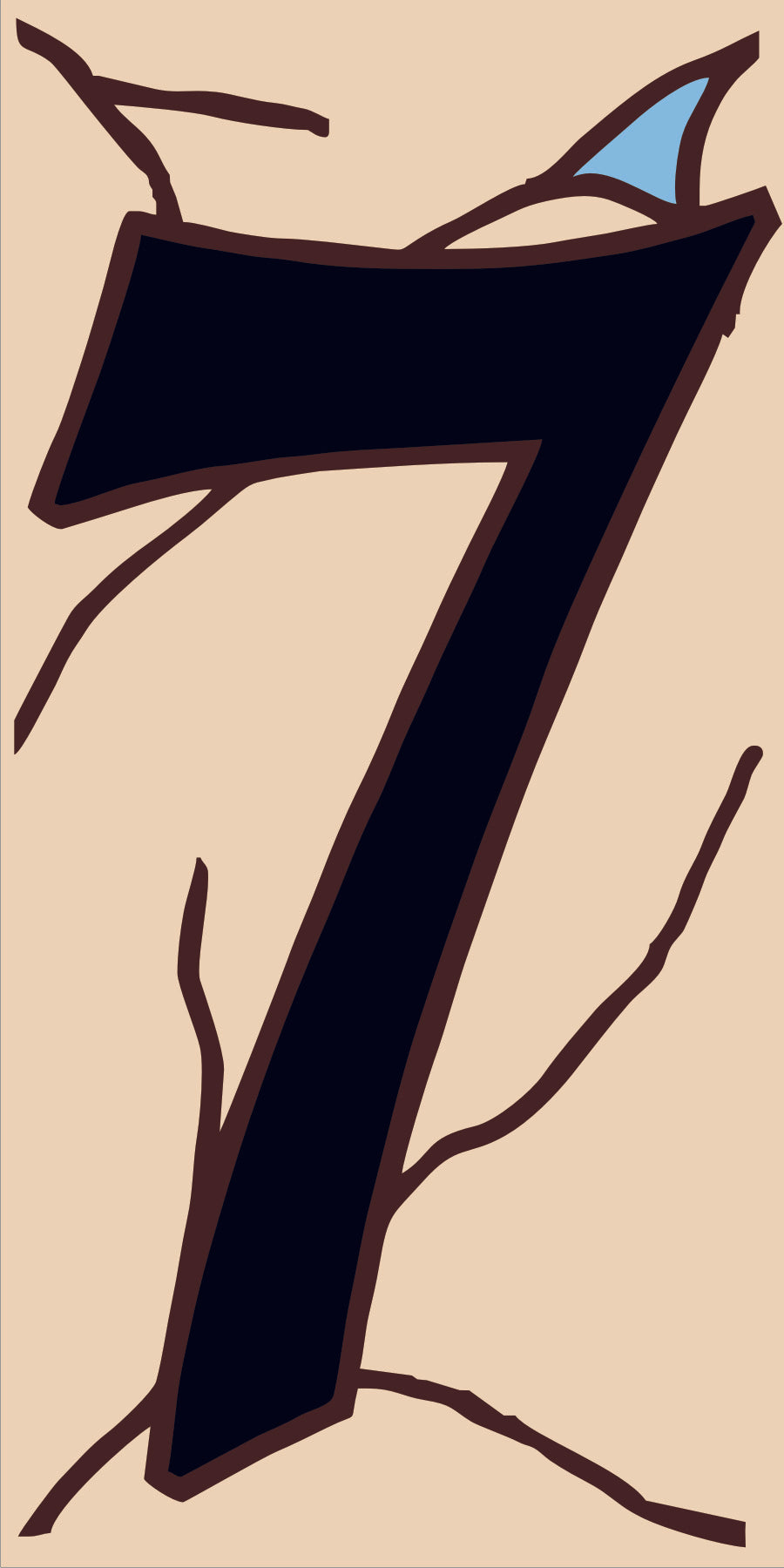 Southwest Adobe Sand House Number Tiles