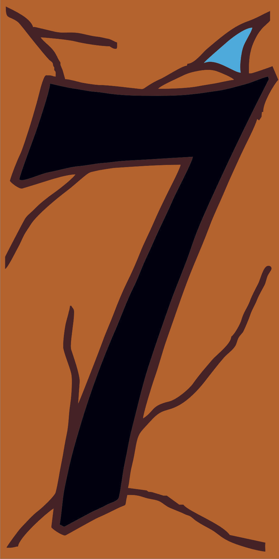 Adobe Terra Cotta Southwest House Number Tiles