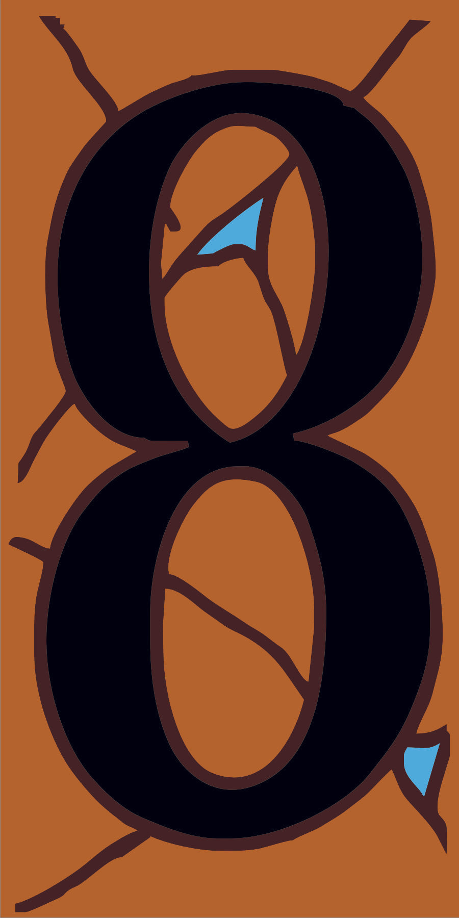 Adobe Terra Cotta Southwest House Number Tiles