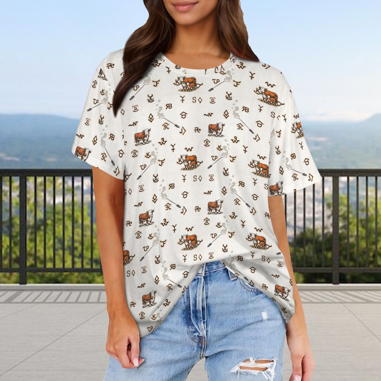 Baha Ranch Hereford Cattle Brands T shirt