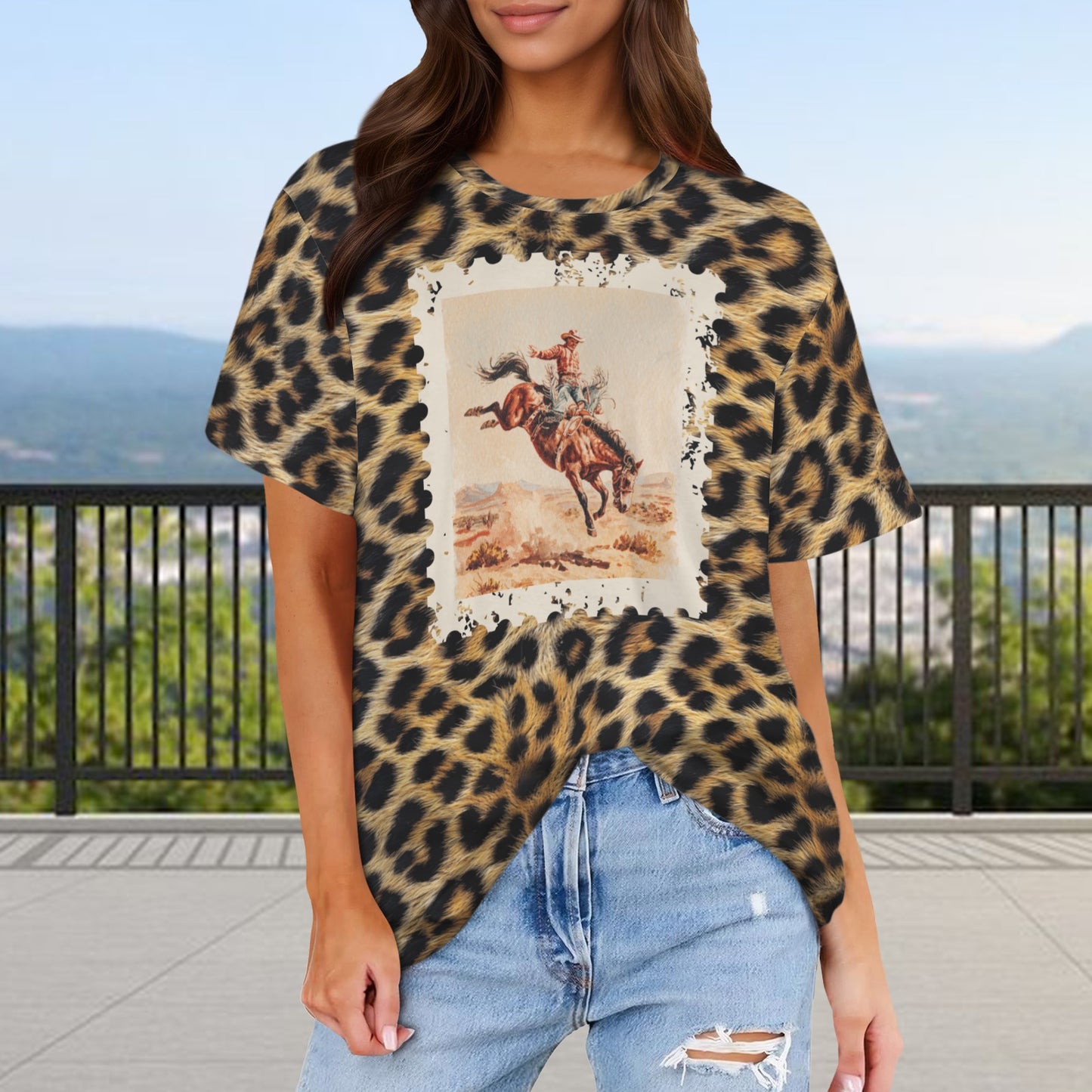 Baha Ranch Originals Softest Leopard tee