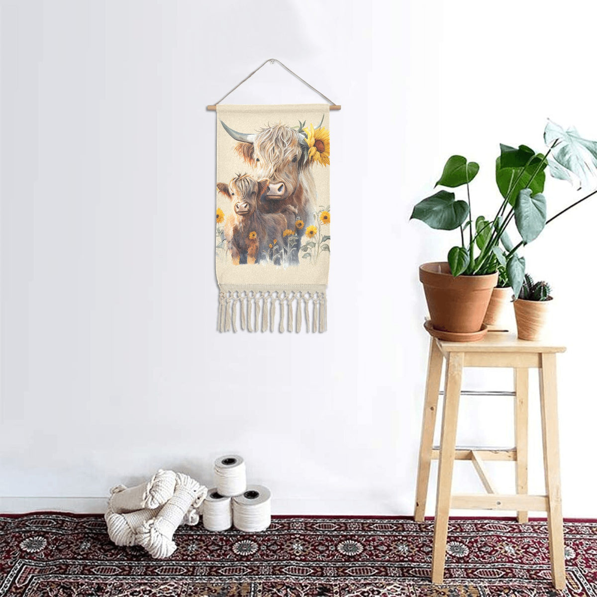 Baha Ranch Highland Wall Hanging Linen Poster Made in America