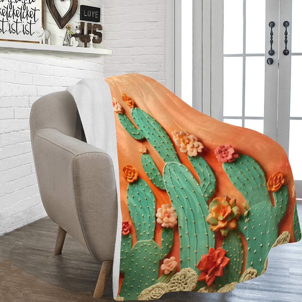 Beautiful Cactus 60x80 Throw Blanket Made in USA
