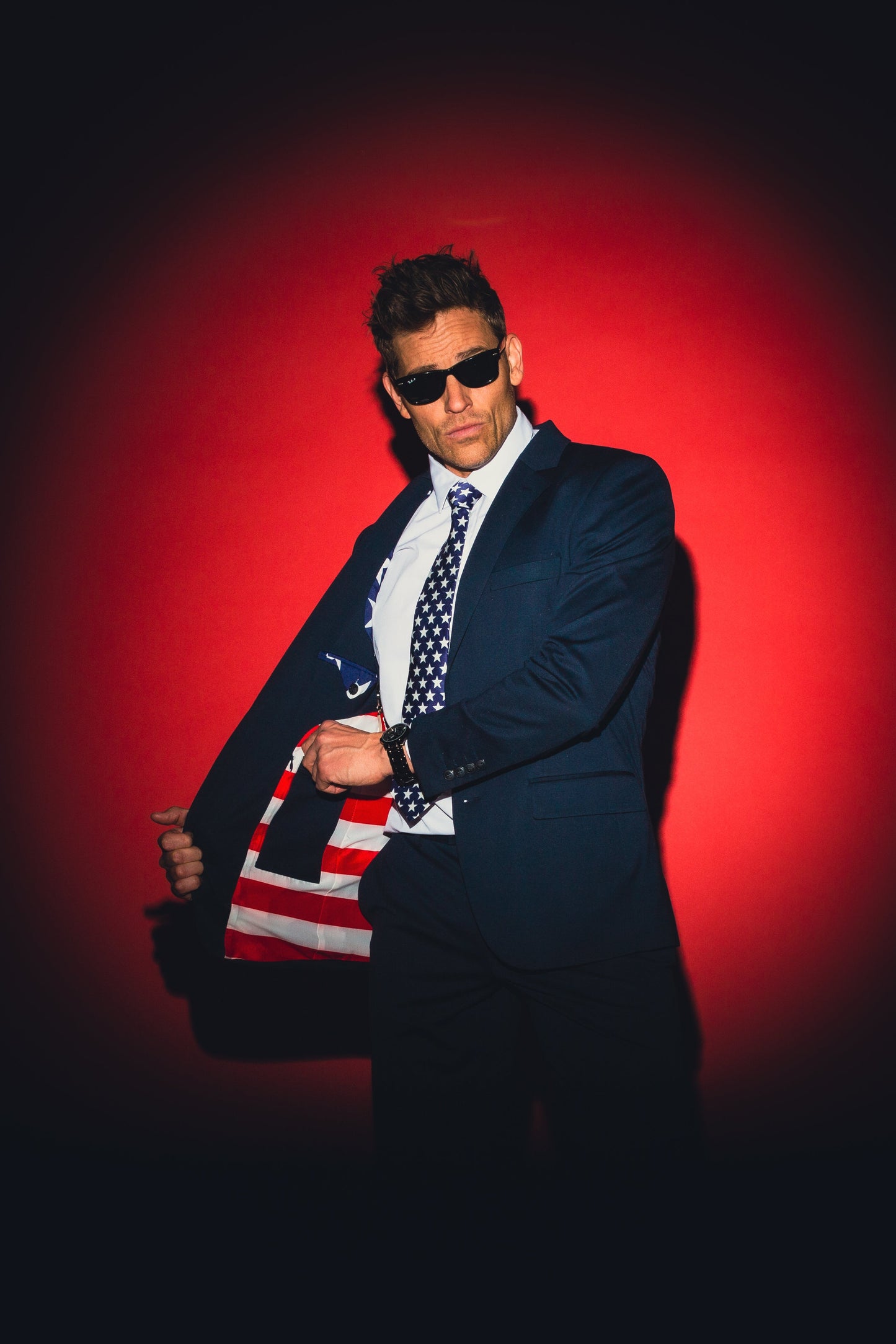 The Alpha | American Flag Ultimate Suit Jacket size 40