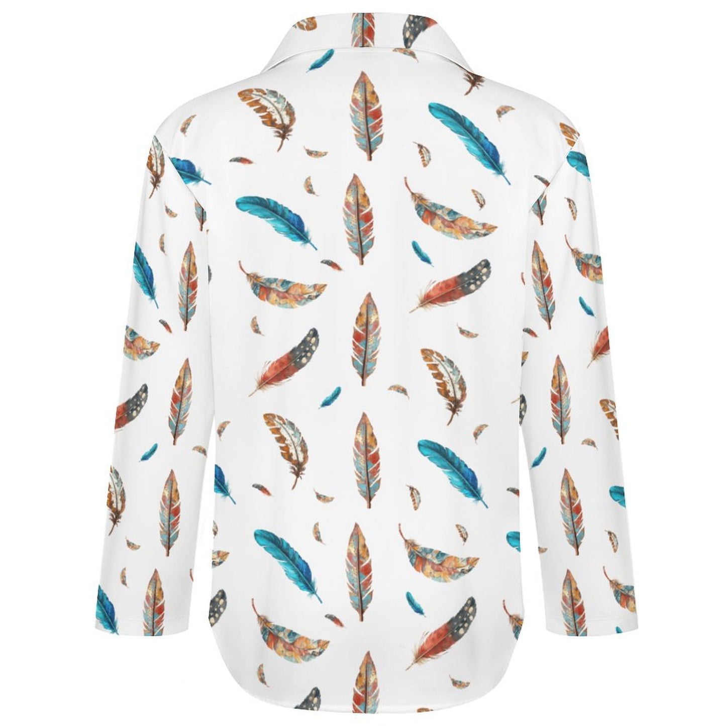 Baha Ranch Boho Feather Long Sleeve Blouse