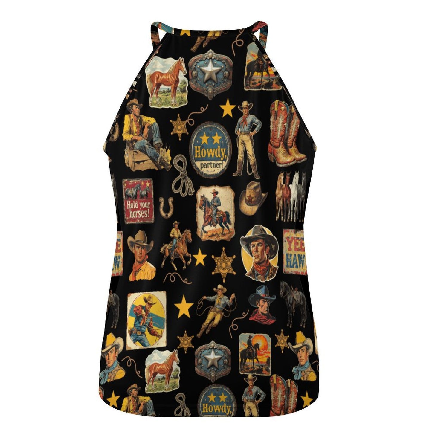 Vintage Cowboy Collage Western Tank Top