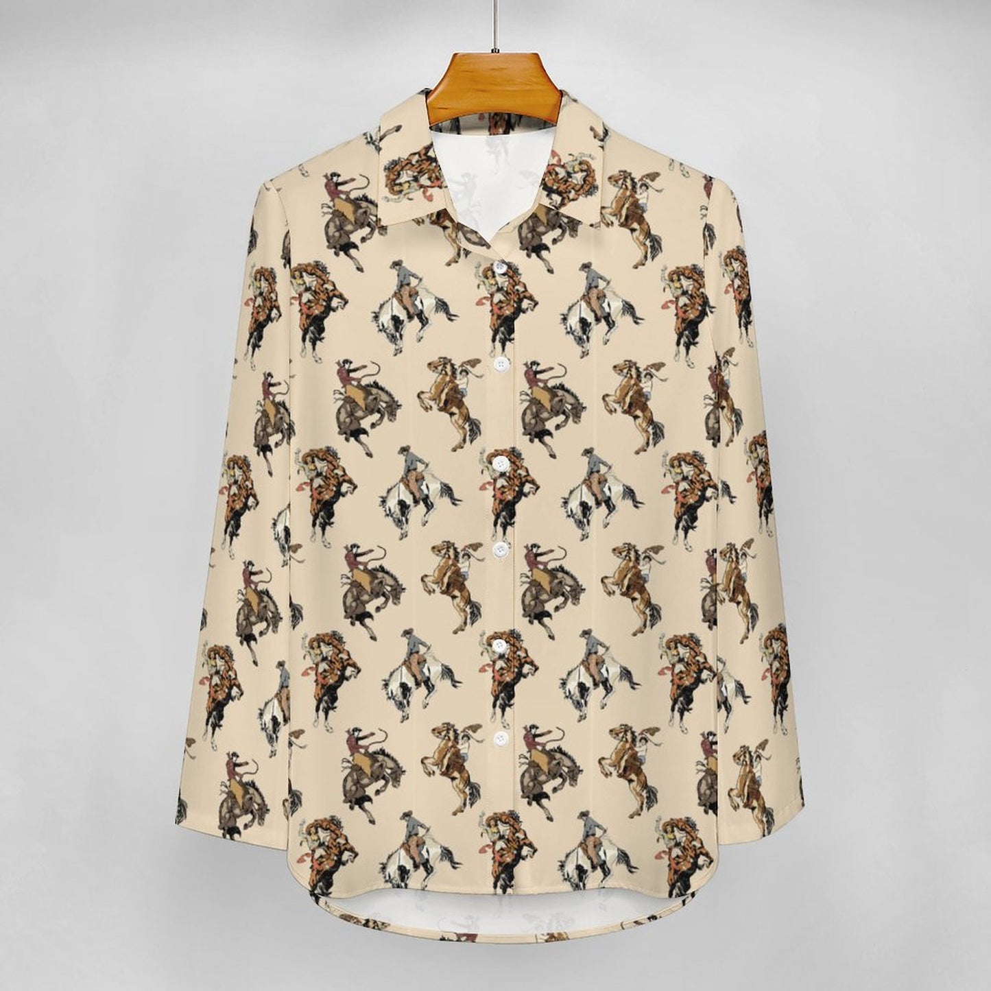Baha Ranch Vintage Cowgirl Western Button Up Blouse