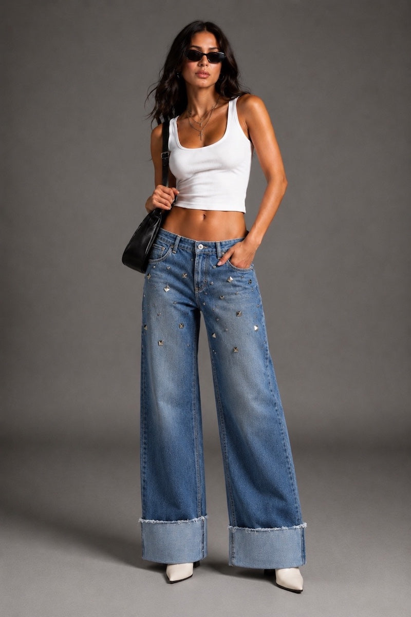 GJG Silver Static Low Rise Jean- Medium Wash