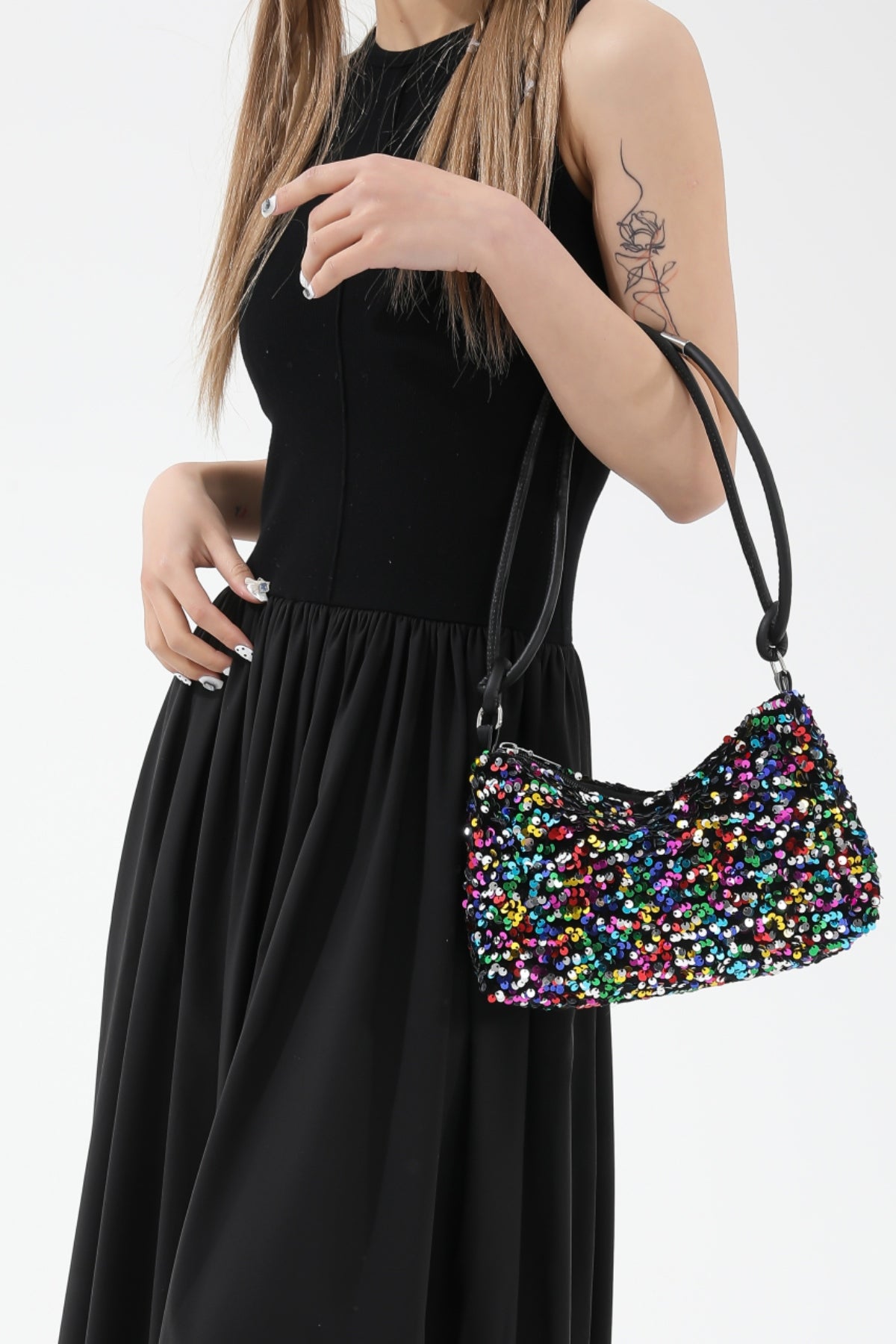 Sequin Double Strap Shoulder Bag choice of colors