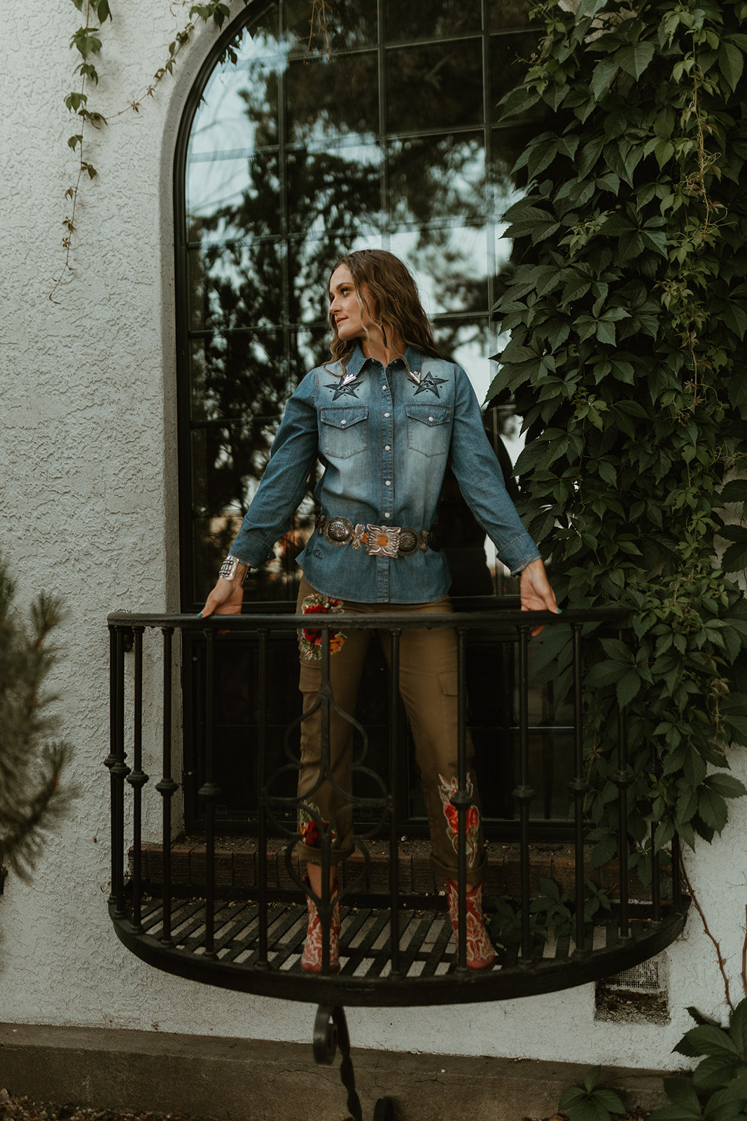 Rodeo Quincy American Mustang Button Up