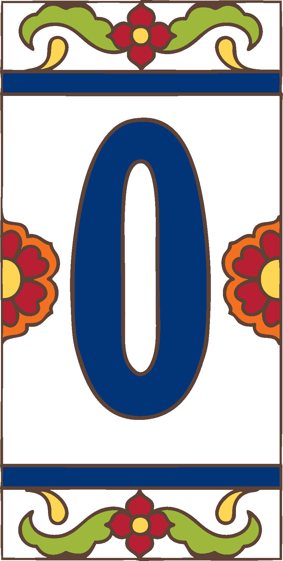 White Talavera Tile House Numbers