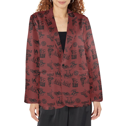 Burgandy Cowboy Women's Western Blazer