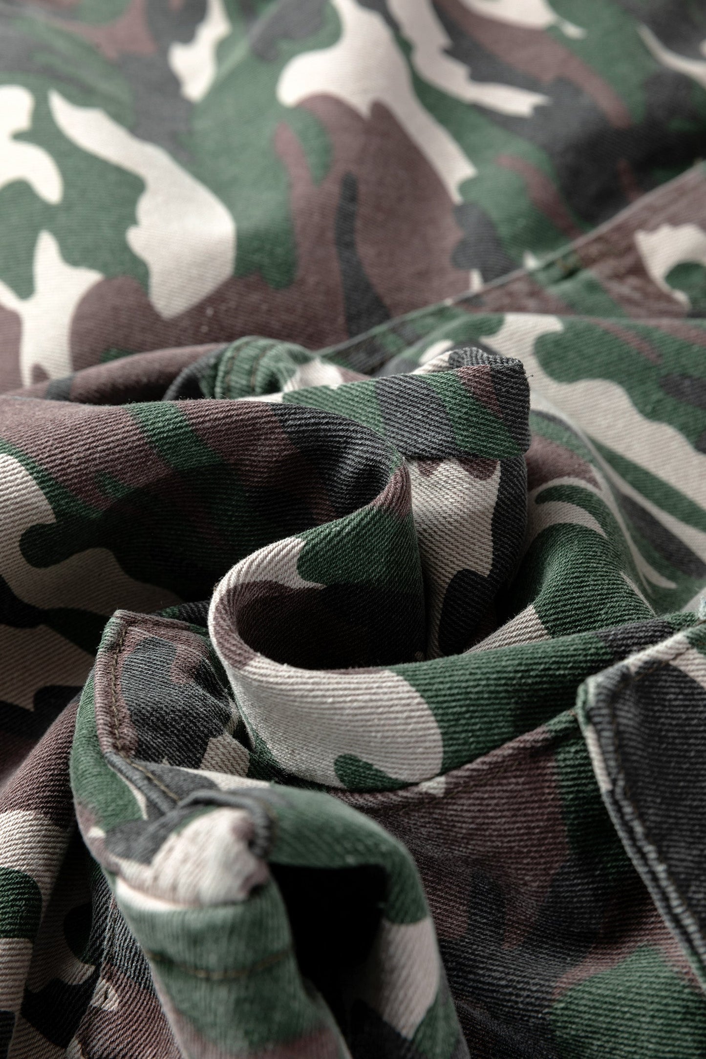 Camo Denim Cargo Wide Leg Pants choice of colors