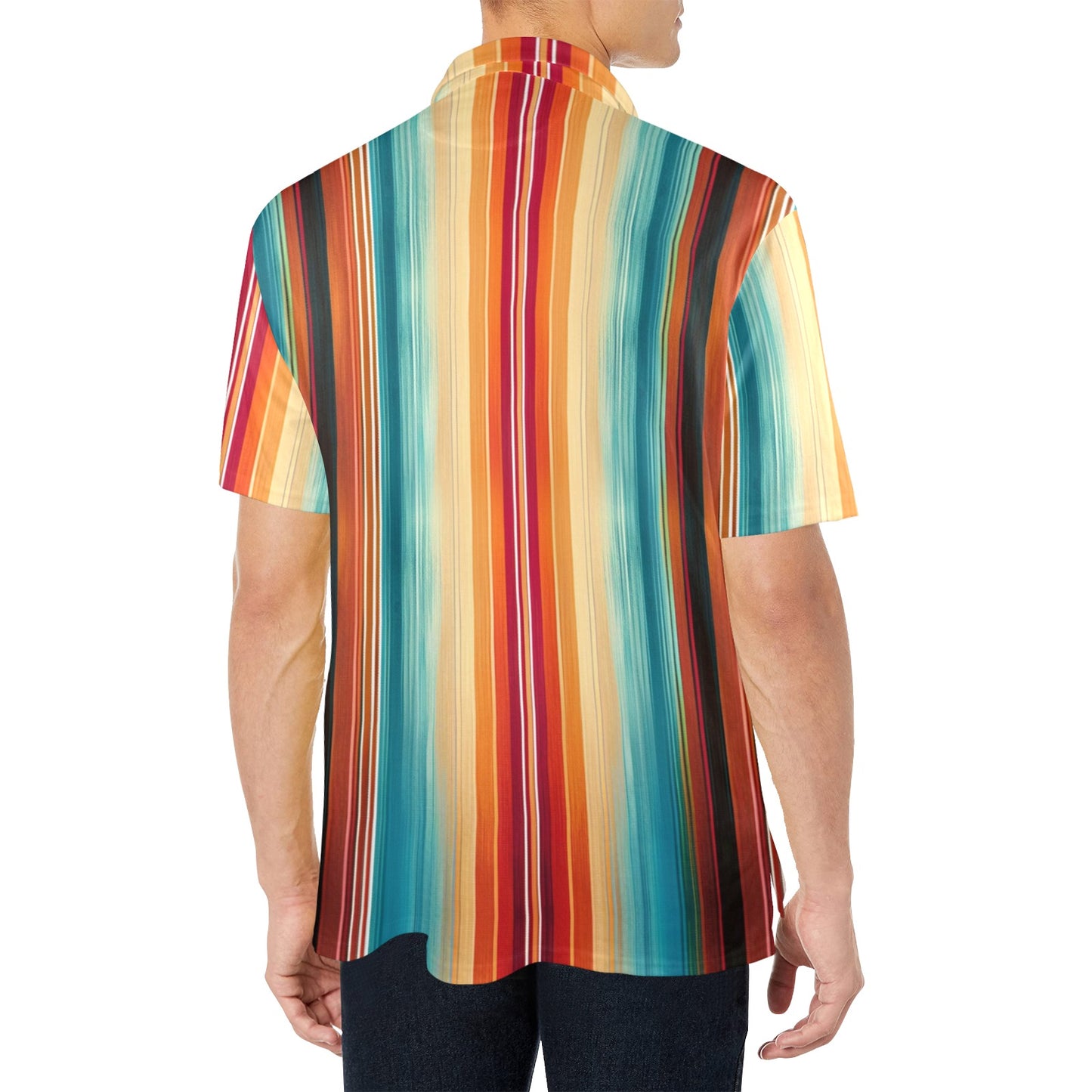 Baha Ranch Serape Western Polo Style Shirt