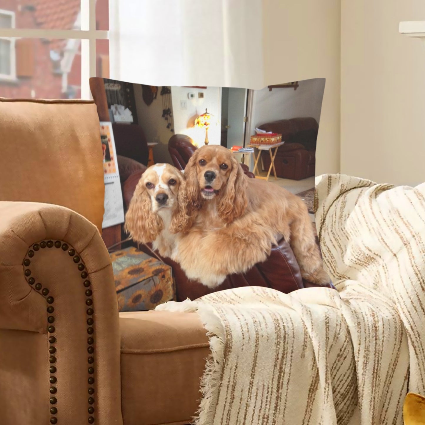 Customizable Pet Dog Cat Memorial Cockers Velvety Soft Pillow Case Made in America