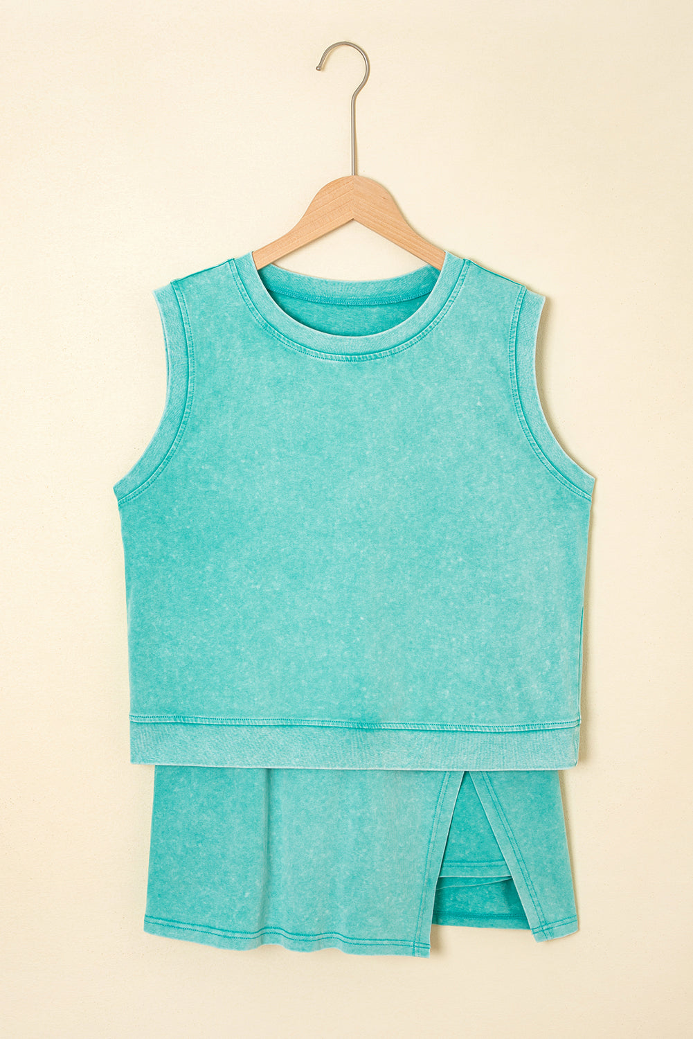 Solid Mineral Wash Tank Top & Lined Skort Set