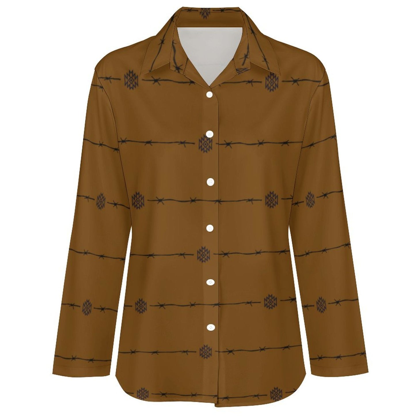Baha Ranch Son of a Bitch Barbwire Long Sleeve Blouse