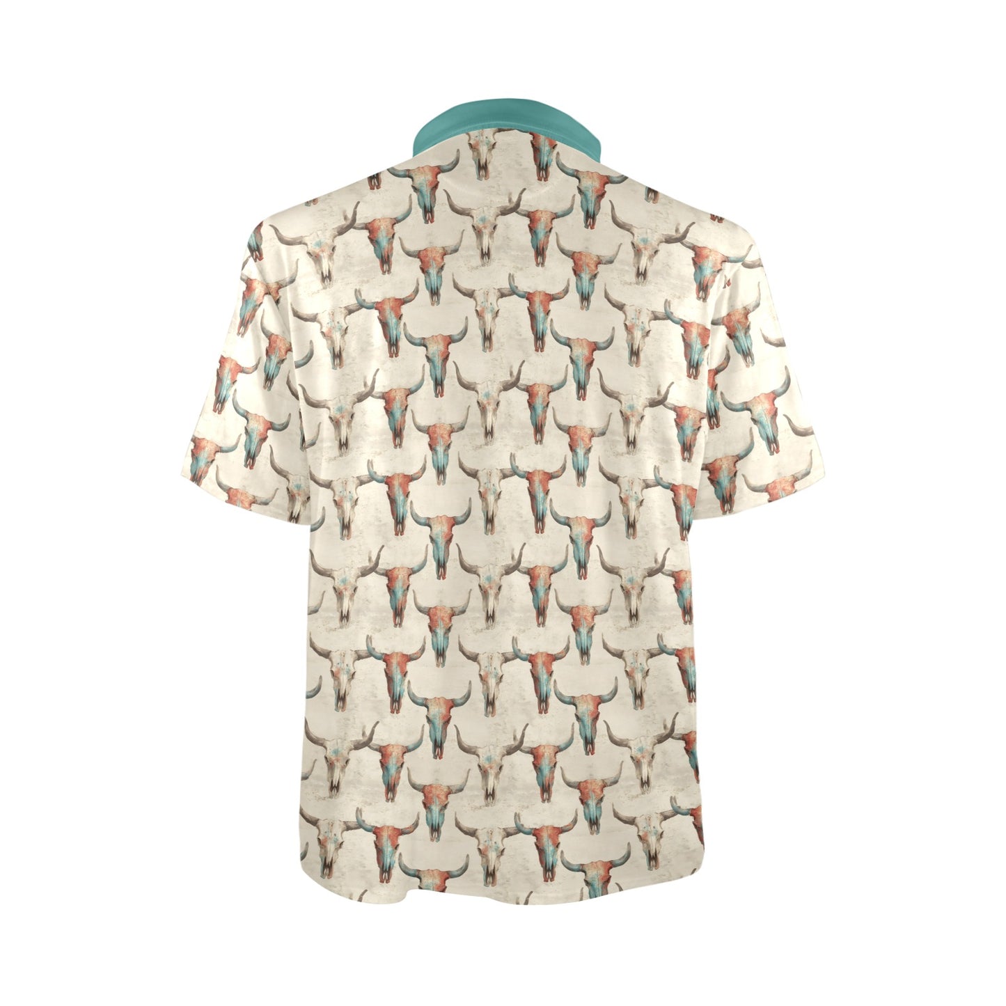 Baha Ranch Colored Skulls Men's Polo Style Shirt