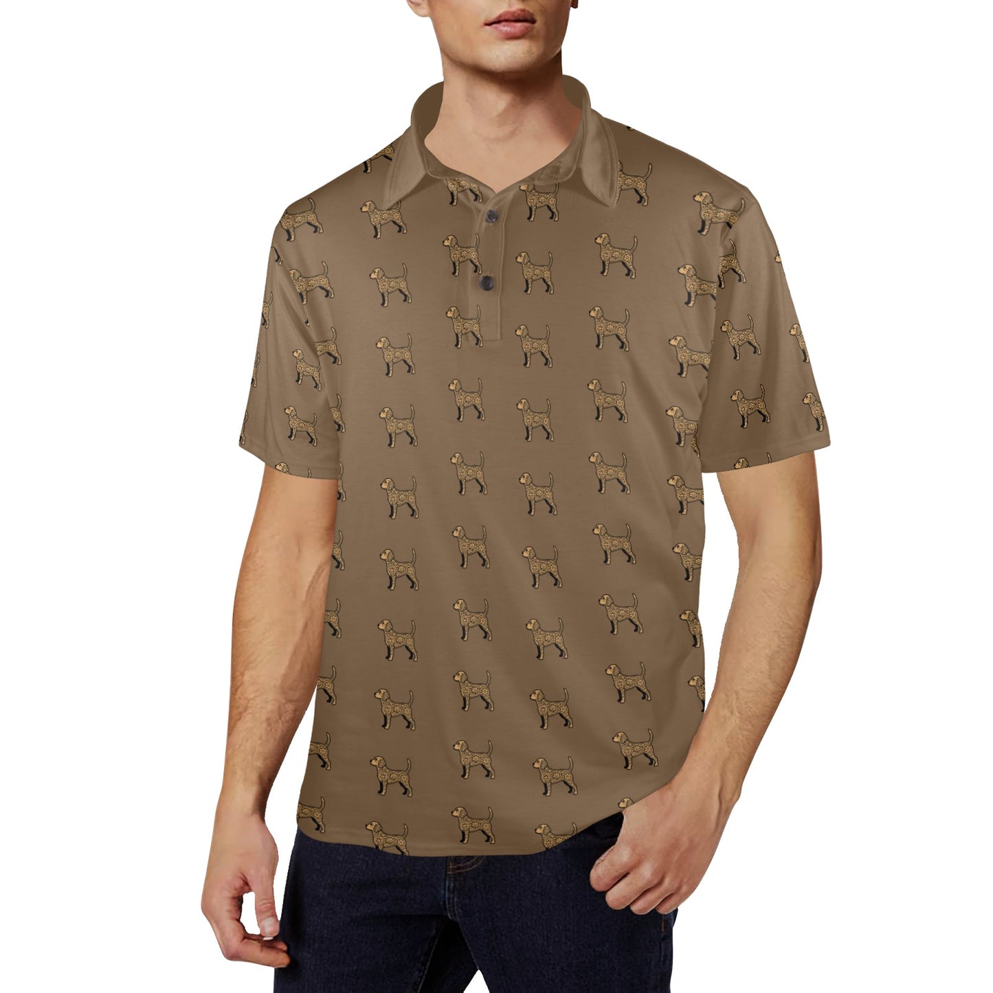 Baha Ranch Save the Beagles Men's Polo Style Shirt