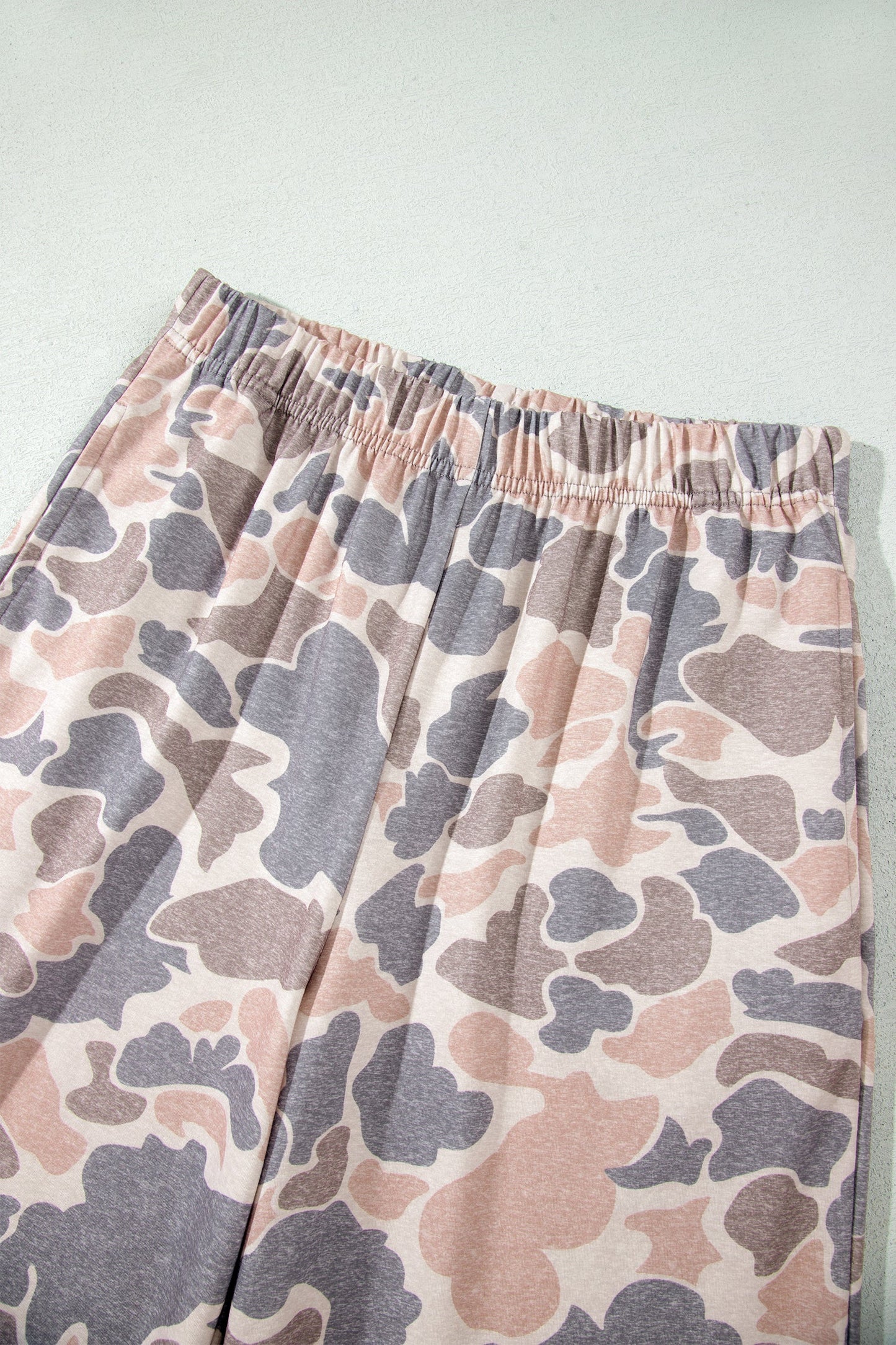 Camo Long Sleeve Top & Loose Pants Set
