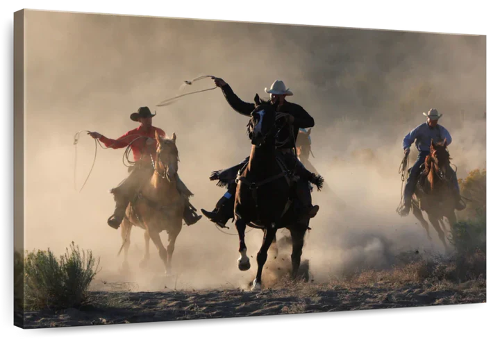 Cowboys In Action Wall Art