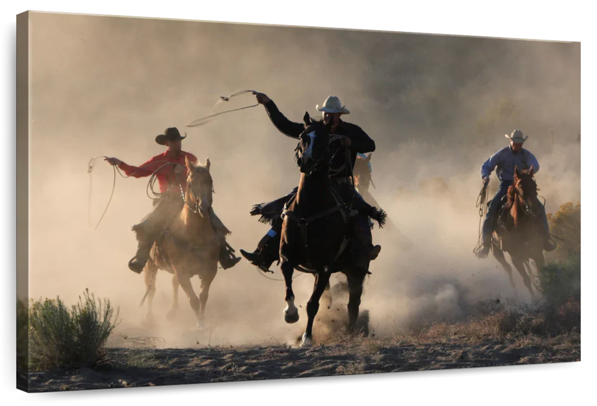 Cowboys In Action Wall Art