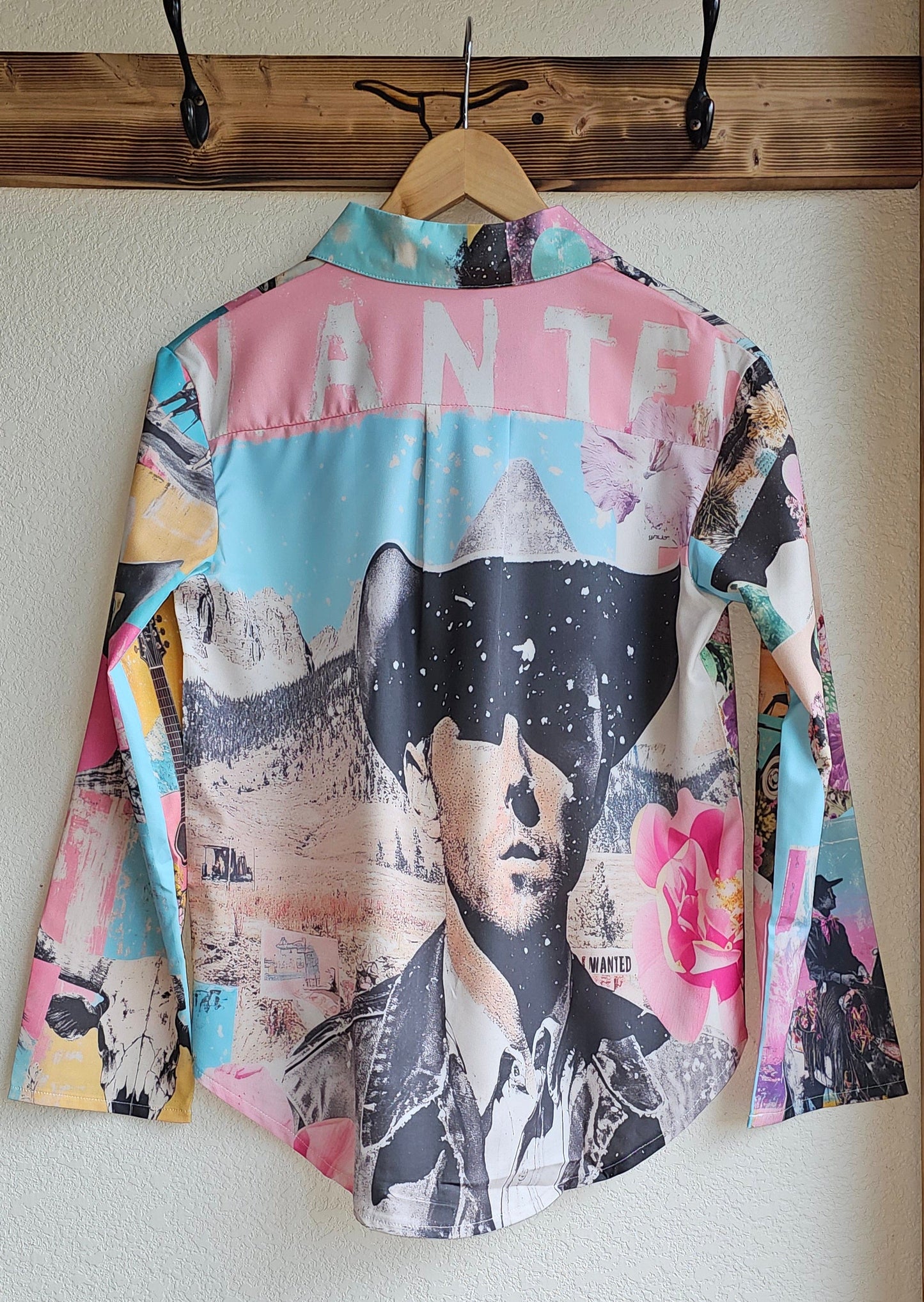 Pop Western Wanted Button Up Blouse
