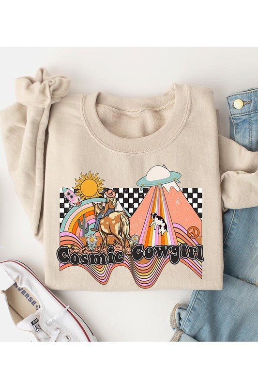 Cosmic Cowgirl Unisex Sweatshirt choice of colors