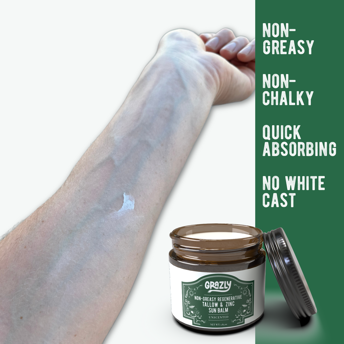 Grazly Regenerative Tallow & Zinc Sun Balm