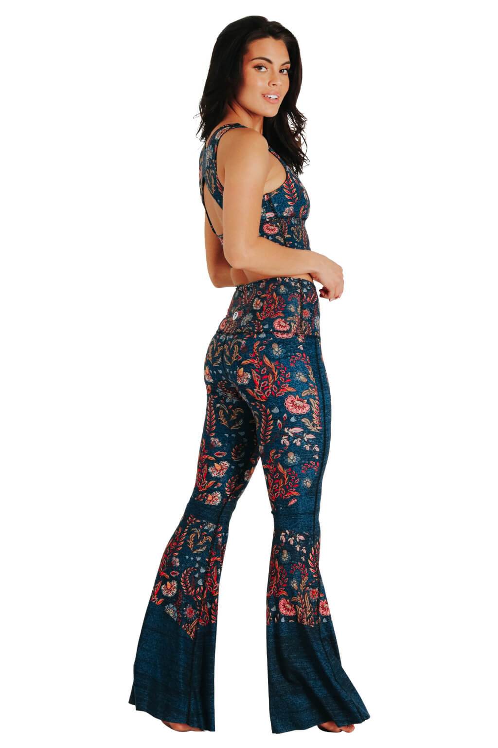 Festival Denim Printed Bell Bottoms