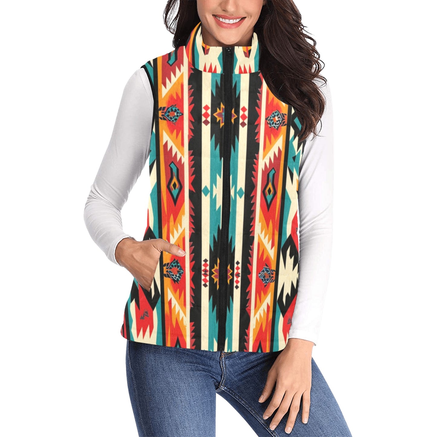 Southwestern Indian Chief Puffy Vest