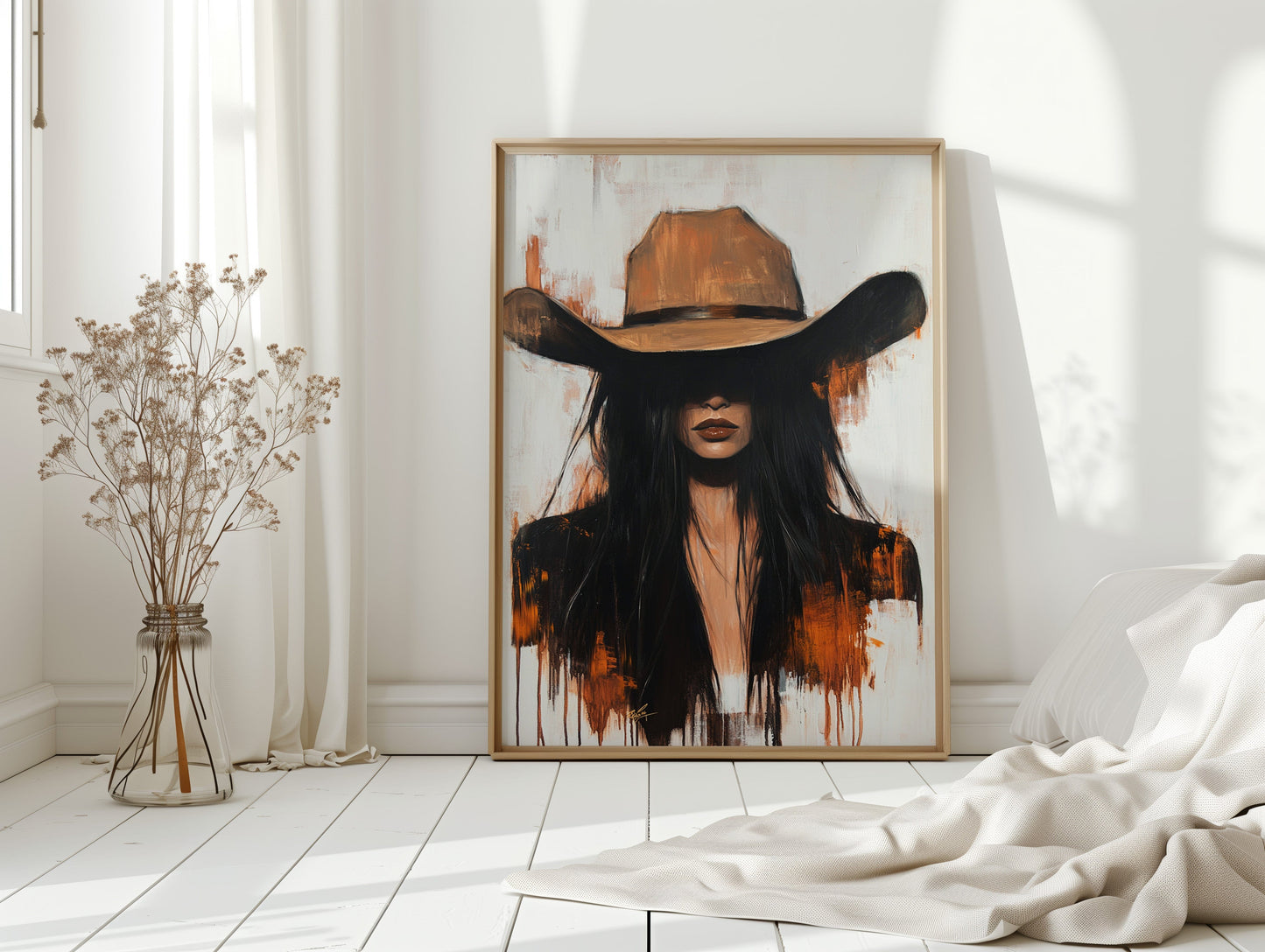 The Silent Outlaw – Western Cowgirl Canvas Art