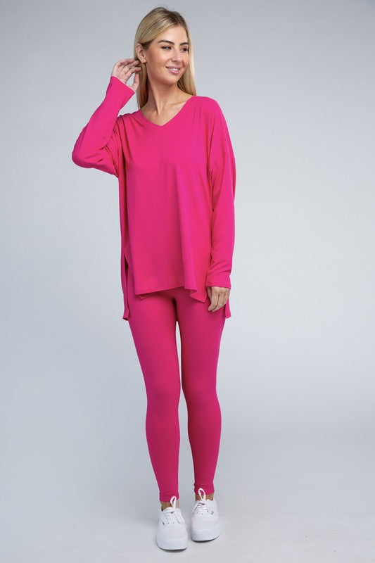 Brushed Microfiber Loungewear Set choice of colors