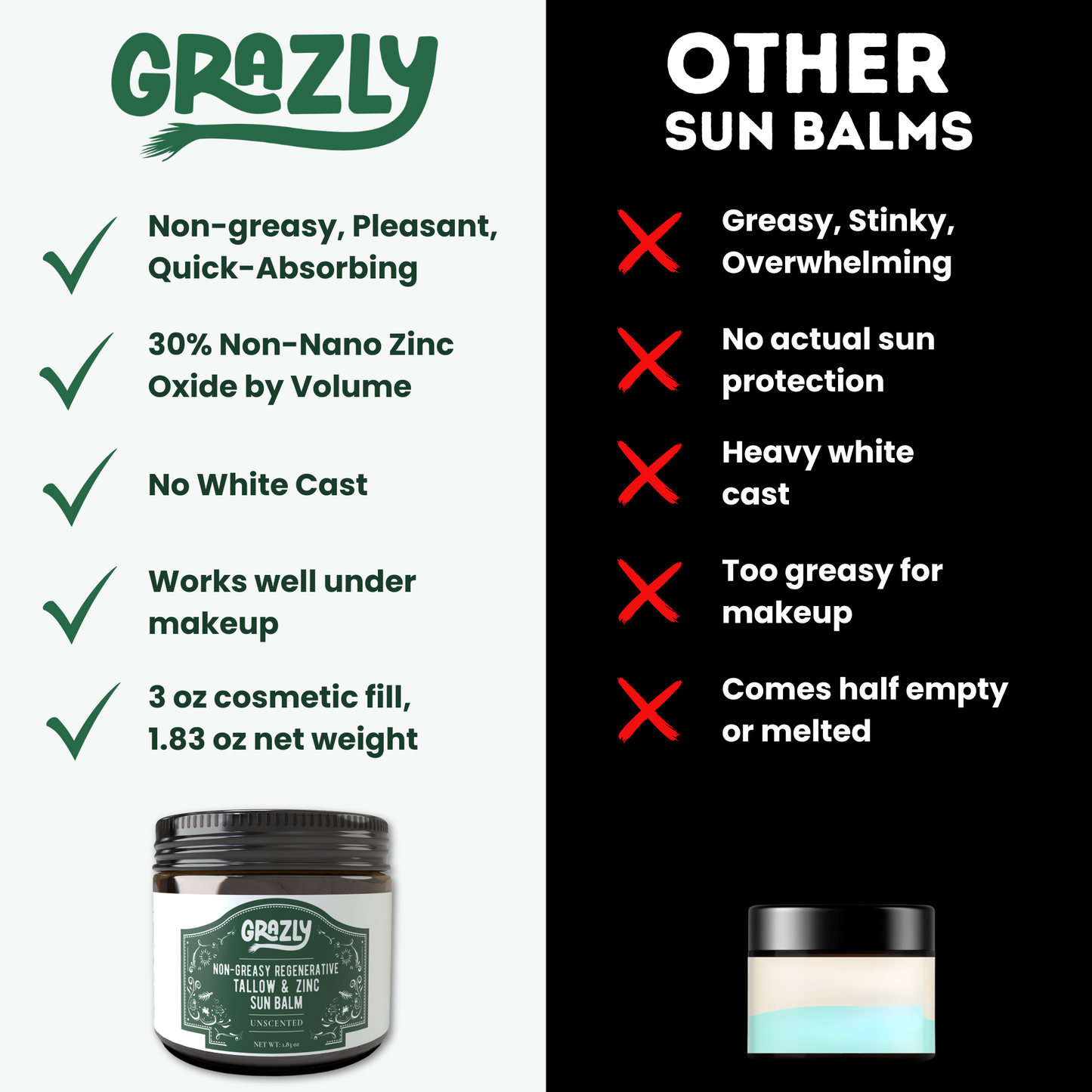 Grazly Regenerative Tallow & Zinc Sun Balm