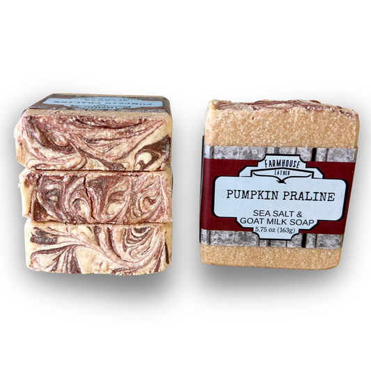 Farmhouse Lather Pumpkin Praline Sea Salt Bar