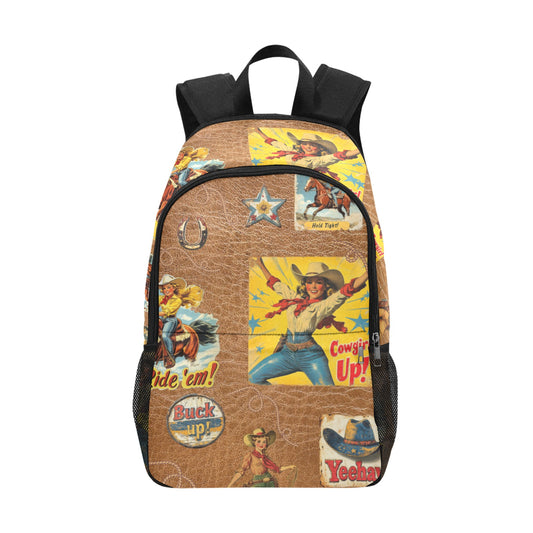 Vintage Cowgirl Collage Backpack