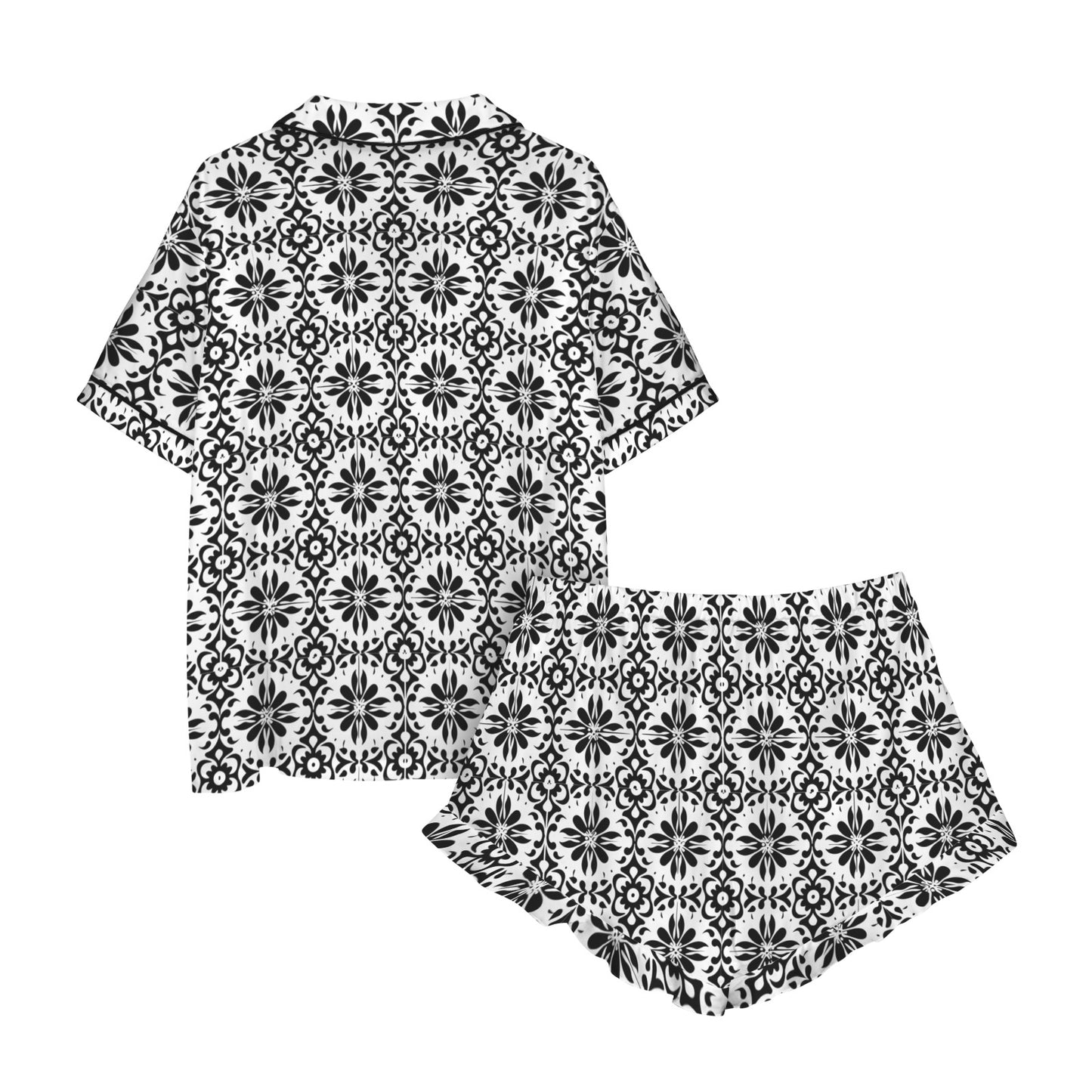 Talavera Tile Mexican Print Southwest Satin Pajamas