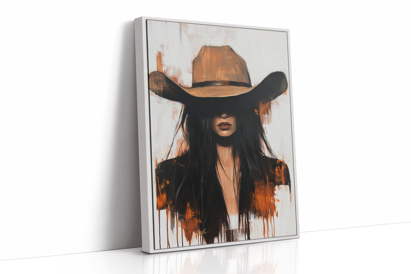 The Silent Outlaw – Western Cowgirl Canvas Art