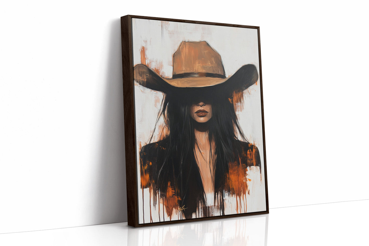 The Silent Outlaw – Western Cowgirl Canvas Art