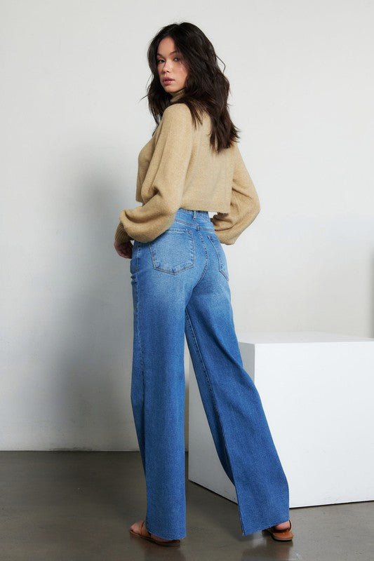 High-Waisted Wide Leg Jeans 32.5" inseam